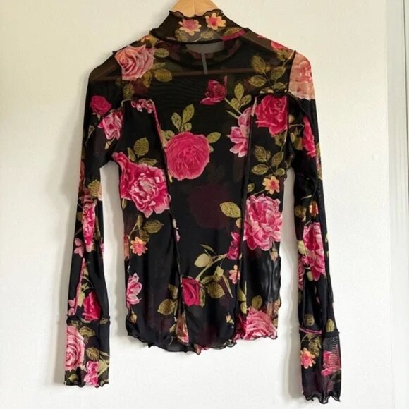 Free People Charlie Printed Mesh Top - Picture 6 of 7